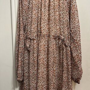 Mayoral Beige and Leopard Print Dress